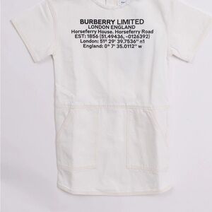 Burberry Kids White Denim Dress